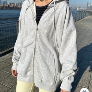 Silver Grey Brandy Melville Zip Up